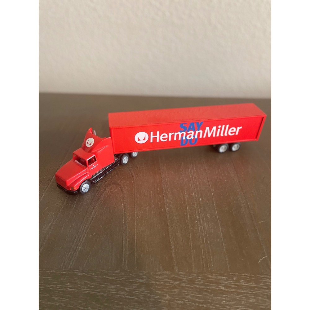 Herman Miller Diecast 1:64 Semi Truck Trailer Red Say Do Winross Collectible